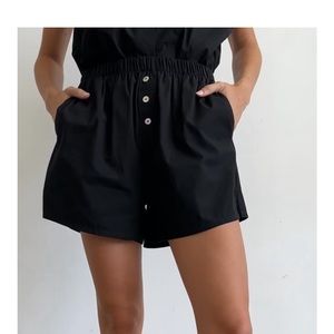 NWT DONNI Sandwash Boxer Jet/Black Small